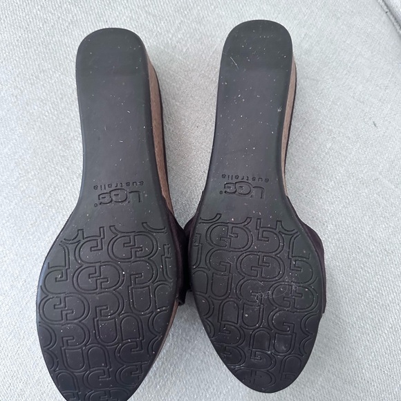Brown suede Ugg slip on sandals - Picture 4 of 6